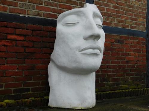 Uniek beeld The Face - 135 cm - Steen, Tuin en Terras, Tuinbeelden, Zo goed als nieuw, Steen, Ophalen of Verzenden