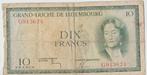 GRAND-DUCHE DE LUXEMBOURG 10 FRANCS, Timbres & Monnaies, Enlèvement ou Envoi, Billets en vrac, Autres pays