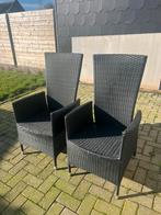 2 verstelbare tuinstoelen, Jardin & Terrasse, Chaises de jardin, Enlèvement, Utilisé, Synthétique, Ajustable