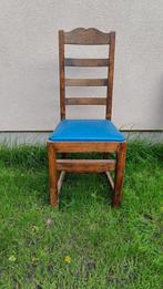 stoel, Bois, Enlèvement, Utilisé, Bleu