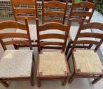 Houten stoel met rieten zitting, Huis en Inrichting, Stoelen, Ophalen, Gebruikt, Bruin, Hout