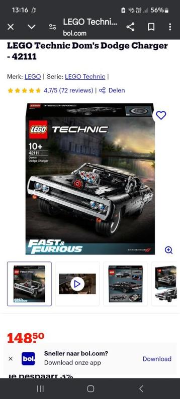 Lego Dogde Fast and Furious beschikbaar voor biedingen