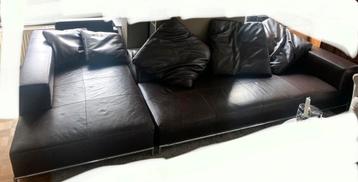 lederen bank 2 delen chateau d'Ax beschikbaar voor biedingen