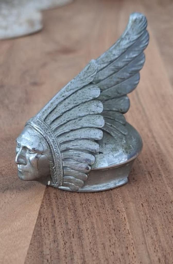 100% originele Pontiac Indian Chief Radiator Cap uit 1927., Verzamelen, Automerken, Motoren en Formule 1, Gebruikt, Auto's, Ophalen of Verzenden