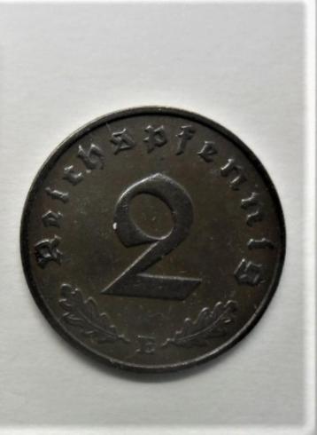 Duitsland 2 Reichspfennig 1937 E. Zeer mooi stuk KM# 90