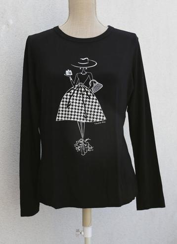 Prachtig Caroline Biss T40 zwart t-shirt met lange mouwen