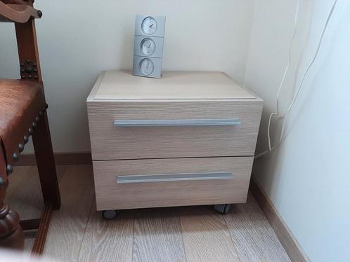 1 pers bed (alles) beige met lade plus nachtkastje, Huis en Inrichting, Slaapkamer | Nachtkastjes, Gebruikt, Ophalen