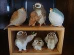 Mini figurines de hiboux et d'oiseaux, 4, 6 et 7 cm environs, Animal, Utilisé, Envoi