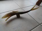 Poisson sculpté corne de vache déco vintage, Enlèvement ou Envoi