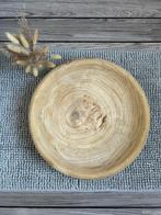 Rustieke Houten Schaal Ø39 cm – Handgemaakt Boho Decoratie, Gebruikt, Schaal, Rond, Ophalen of Verzenden