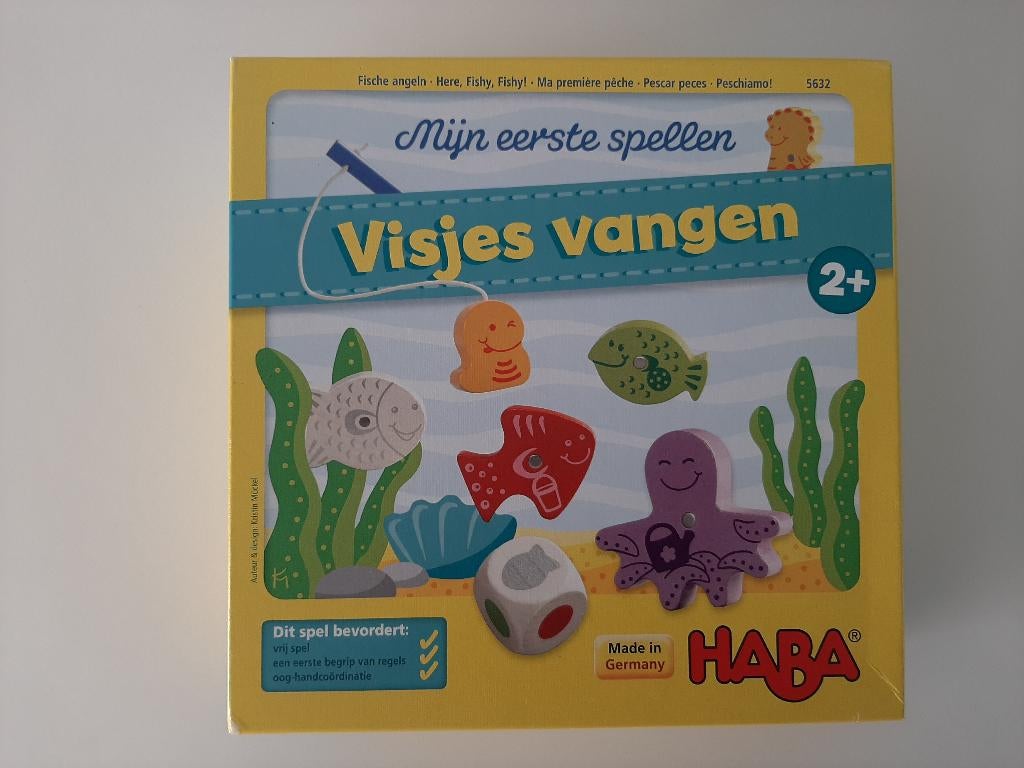 Haba gezelschapsspel kind - visjes vangen, Hobby en Vrije tijd, Gezelschapsspellen | Bordspellen, Zo goed als nieuw, Een of twee spelers