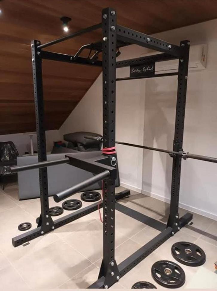 Powerrack body solid, Sport en Fitness, Fitnessmaterialen, Zo goed als nieuw, Overige typen, Armen, Benen, Borst, Buik, Rug, Ophalen