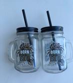2 glazen drinkbekers, Minder dan 50 cm, Overige kleuren, Nieuw, Ophalen of Verzenden