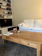 Salontafel massief eik - 130 x 77 x 35,5cm, Doe-het-zelf en Bouw, Hout en Planken, Ophalen