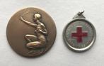 Medailles Rode Kruis, Postzegels en Munten, Penningen en Medailles, Ophalen of Verzenden, Brons