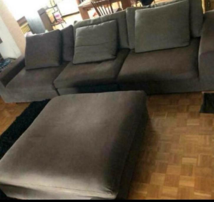 Lounge salon - protexx behandeld taupe, Huis en Inrichting, Zetels | Complete zithoeken, Ophalen