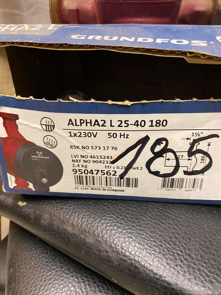 Circulateur de chauffage GRUNDFOS ALPHA2 L 25-40 180 – 230V, Autos : Pièces & Accessoires, Freins & Transmission, Enlèvement ou Envoi