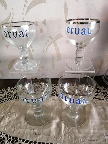 4 bierglazen Orval beschikbaar voor biedingen
