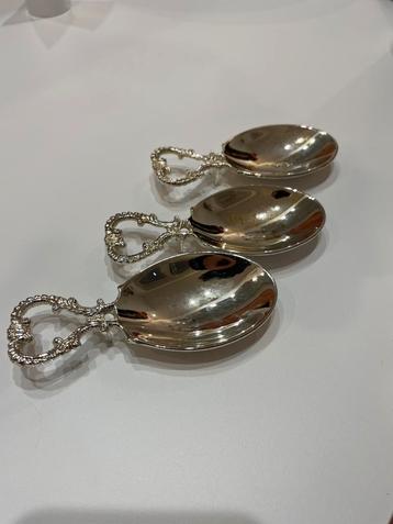 Amuse lepels zilver (3st) jaren '70, Ophalen of Verzenden, Zilver