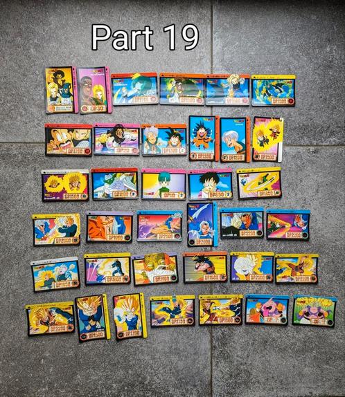 Cartes Dragon Ball Carddass Hondan Part 19 complète reg36/36, Collections, Cartes à jouer, Jokers & Jeux des sept familles, Utilisé