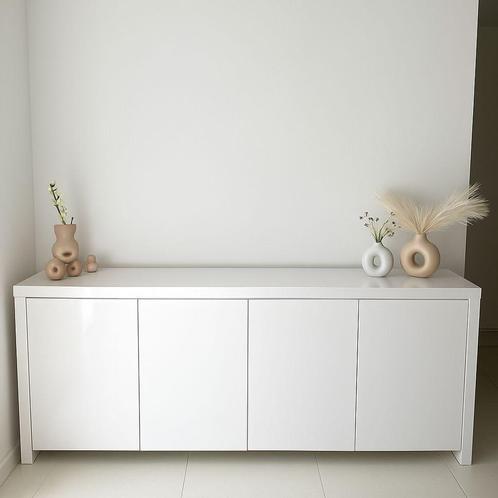 Buffet design blanc laqué, Huis en Inrichting, Kasten | Dressoirs, Zo goed als nieuw, Ophalen