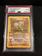 7/62 hitmonlee 1e psa 8 € 85,00 holo, Ophalen of Verzenden, Losse kaart