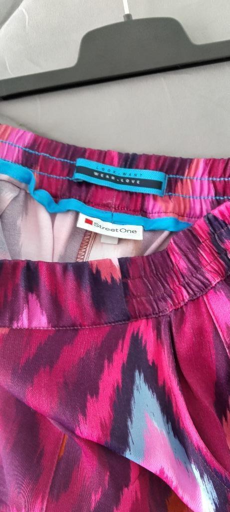 BROEK STREET ONE, Kleding | Dames, Broeken en Pantalons, Zo goed als nieuw, Maat 36 (S), Paars, Lang, Verzenden