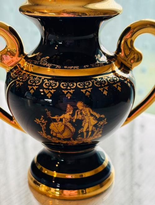 Vase en Porcelaine Castel de Limoges Bleu Cobalt, Antiek en Kunst, Antiek | Porselein, Ophalen