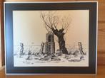 tekening in inkt, Antiek en Kunst, Kunst | Tekeningen en Fotografie, Ophalen