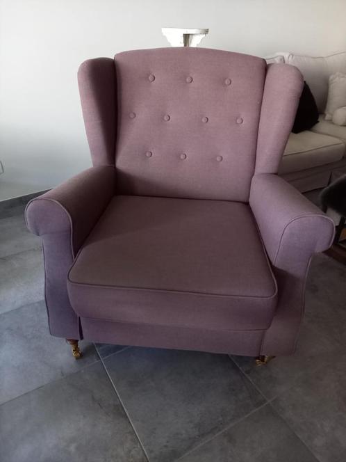 Stijlvolle landelijke oorfauteuil/zetel, Huis en Inrichting, Zetels | Zetels, Gebruikt, Rechte bank, Eenpersoons, Minder dan 150 cm