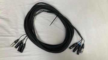 Multikabel 4-kanaals XLR - 2 stuks beschikbaar voor biedingen