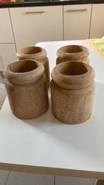 Houten potten met hand gemaakt, Enlèvement