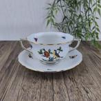 Bol à soupe Herend Rothschild Bird avec soucoupe #750, Enlèvement ou Envoi