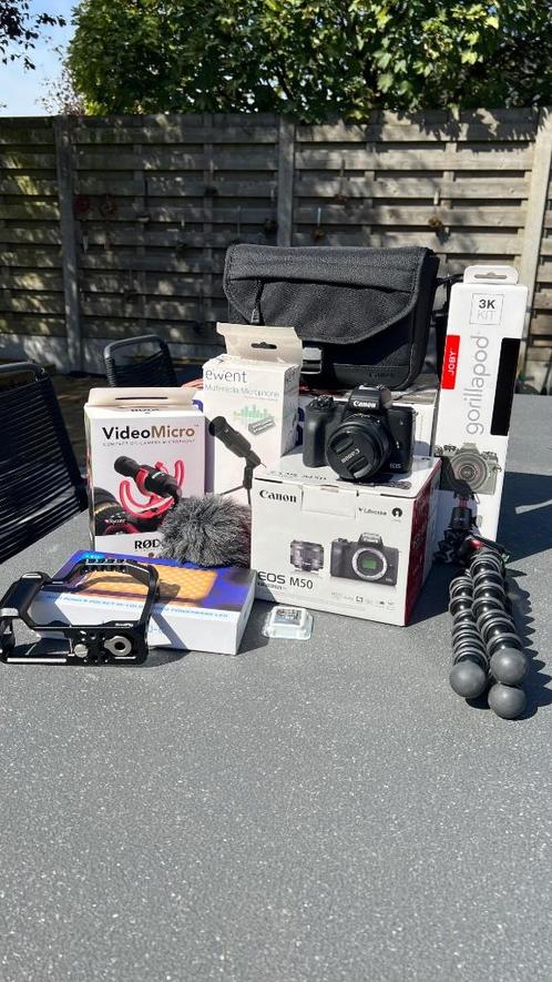 Canon EOS M50 Content Creator Set, Audio, Tv en Foto, Fotocamera's Digitaal, Zo goed als nieuw, Canon, Ophalen