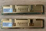 2x Apacer 1GB UNB PC2-6400 CL5 desktop Ram, Computers en Software, RAM geheugen, Ophalen of Verzenden, DDR2, Desktop, Gebruikt