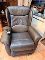 Te koop leder elektrische relax met kiepfunctie, Ophalen, Gebruikt, Leer
