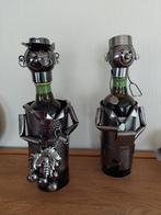 2 porte-bouteilles décoratifs en métal en forme de robot, Enlèvement ou Envoi