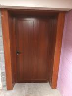 buitendeur in AFRORMOSIA, 200 tot 215 cm, Hout, Ophalen, 100 tot 120 cm