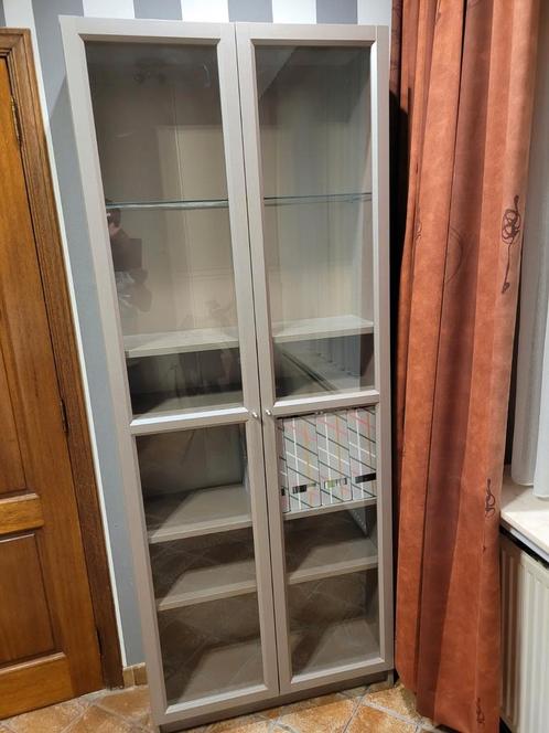 Ikea Billy kasten. Met vitrine deuren. 2 stuks beschikbaar., Huis en Inrichting, Kasten | Vitrinekasten, Zo goed als nieuw, 200 cm of meer