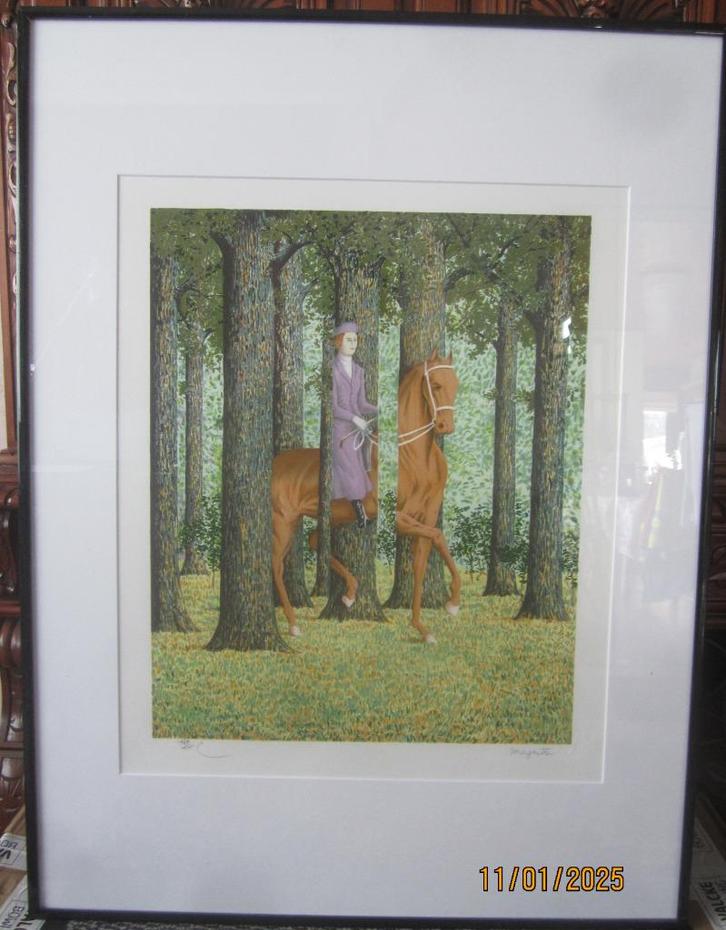 "Le blanc seing" - René Magritte, Antiek en Kunst, Kunst | Litho's en Zeefdrukken, Ophalen