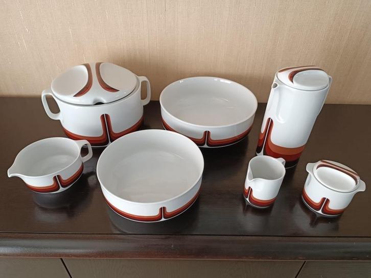 Set van 7 porseleinenstuks ESCHENBACH, Antiek en Kunst, Antiek | Servies los, Ophalen