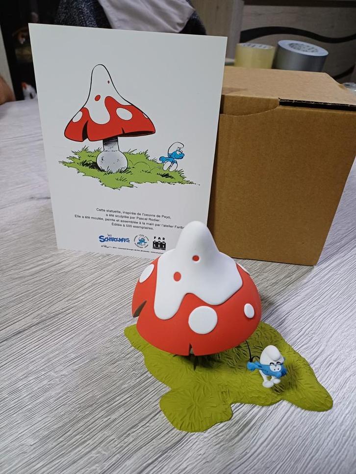 Fariboles champi schtroumpfs, Collections, Personnages de BD, Comme neuf, Statue ou Figurine, Schtroumpfs, Enlèvement ou Envoi