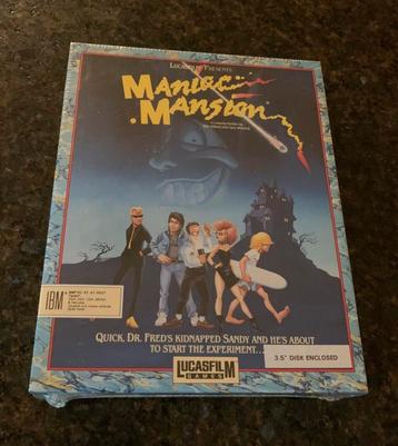 WANTED: Maniac Mansion IBM/PC Big Box sealed & open, Enlèvement ou Envoi, Comme neuf