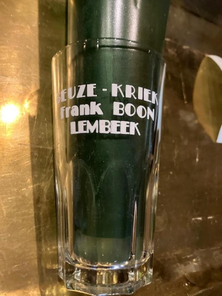 GLAS BOON EMAILLE LETTERS 33 CL H : 15 CM, Verzamelen, Biermerken, Zo goed als nieuw, Glas of Glazen, Ophalen of Verzenden