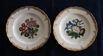 Antiek paar porseleinen borden  ~~ K P M Berlin ~~ 1837-1844 beschikbaar voor biedingen