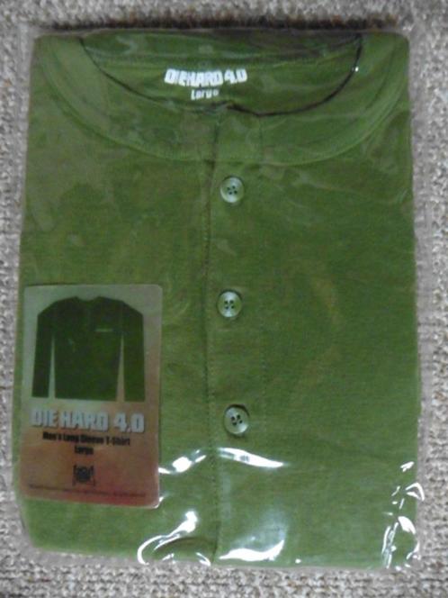 Die Hard 4 T-shirt (Longsleeve )  XL   NIEUW, Kleding | Heren, T-shirts, Nieuw, Maat 56/58 (XL), Groen, Ophalen of Verzenden