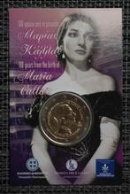 2 euros Coincard Grece 2023 100 ans de la naissance de Maria, 2 euros, Série, Enlèvement ou Envoi, Grèce
