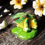 Petite grenouille sur nénuphar en bois léger, Ophalen of Verzenden, Gebruikt