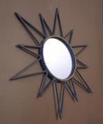 ✔️ Grand Miroir Soleil Vintage 60s', Enlèvement ou Envoi, Moins de 100 cm, Rond, Comme neuf