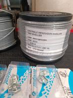 2 rollen staaldraad 3 mm en staaldraadklemmen, Doe-het-zelf en Bouw, Elektriciteit en Kabels, Ophalen of Verzenden